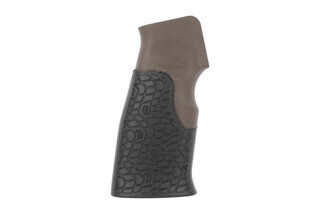 Daniel Defense MIL-SPEC+ brown Overmolded pistol grip has been updated to allow you to use your favorite trigger guard